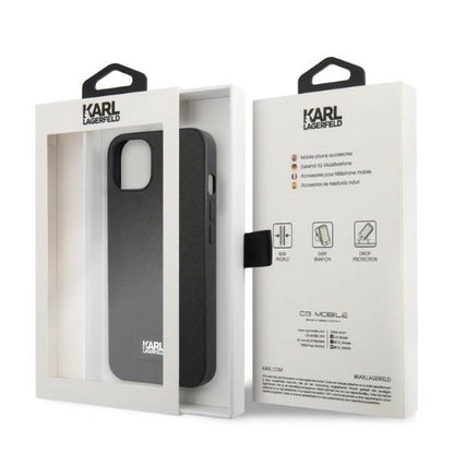 Karl Lagerfeld KLHCP13MSFMP2K iPhone 13 6.1" hardcase black/black Saffiano Plaque_7