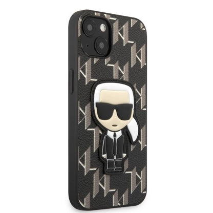 Karl Lagerfeld KLHCP13SPMNIKBK iPhone 13 mini 5.4" hardcase black/black Monogram Ikonik Patch_3