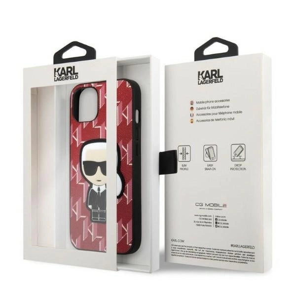 Karl Lagerfeld KLHCP13SPMNIKPI iPhone 13 mini 5.4" hardcase red/red Monogram Ikonik Patch_7