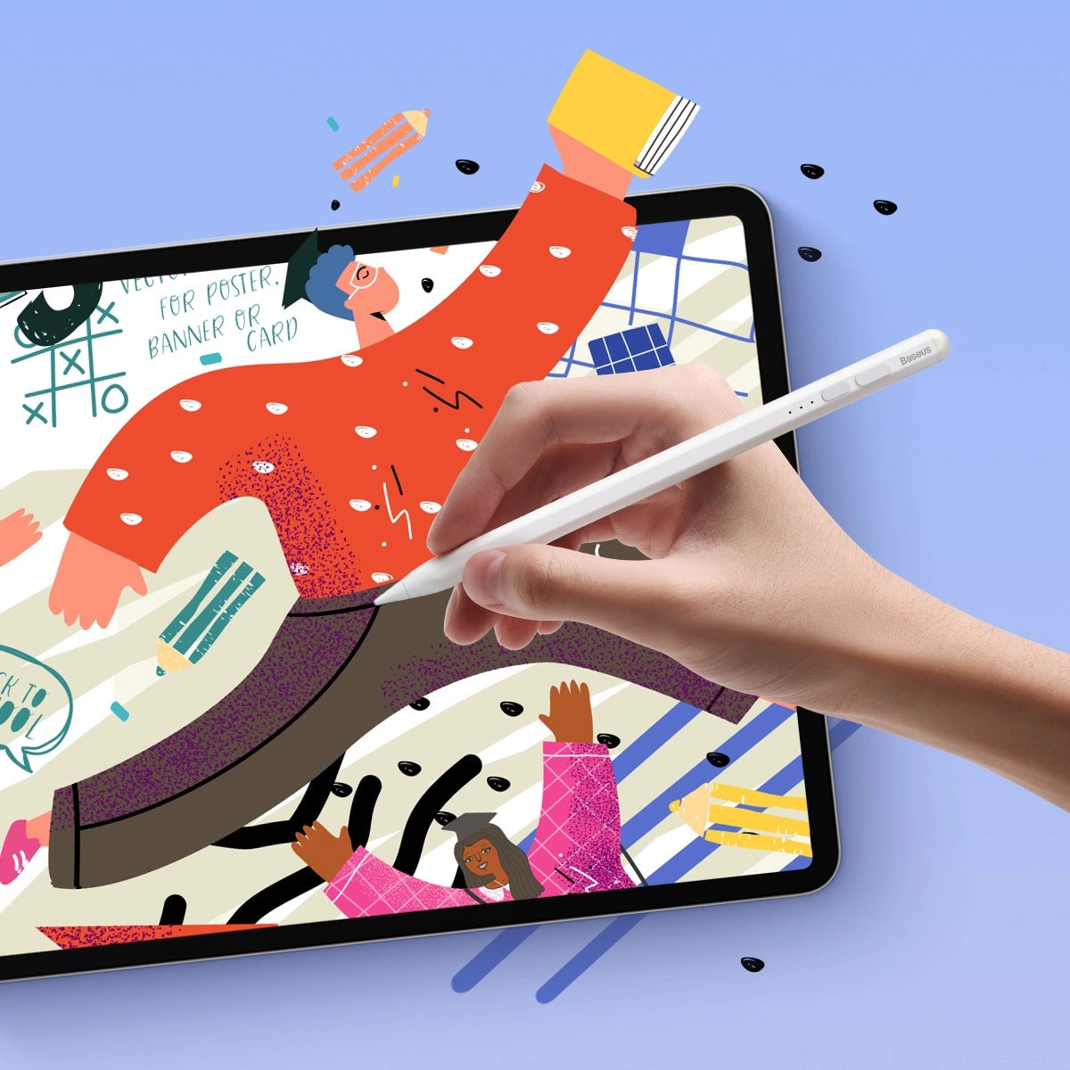 Active stylus for iPad Baseus Smooth Writing 2 SXBC060202 - white_8
