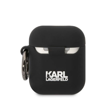 Karl Lagerfeld KLA2RUNCHK AirPods 1/2 cover black/black Silicone Choupette Head 3D_1