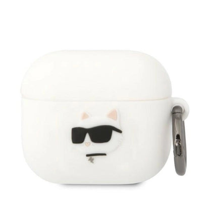 Karl Lagerfeld KLA3RUNCHH AirPods 3 cover white/white Silicone Choupette Head 3D_0