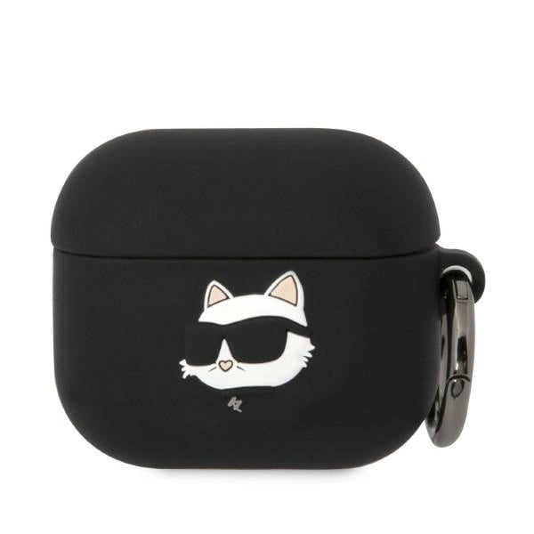Karl Lagerfeld KLA3RUNCHK AirPods 3 cover black/black Silicone Choupette Head 3D_0