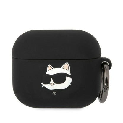 Karl Lagerfeld KLA3RUNCHK AirPods 3 cover black/black Silicone Choupette Head 3D_0