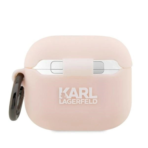 Karl Lagerfeld KLA3RUNCHP AirPods 3 cover pink/pink Silicone Choupette Head 3D_1