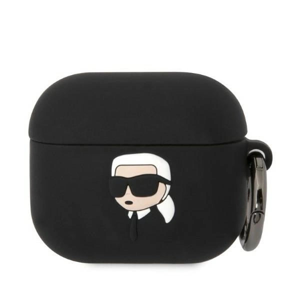 Karl Lagerfeld Silicone Karl Head 3D Case for AirPods 3 - Black_0