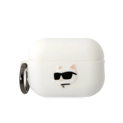Karl Lagerfeld KLAP2RUNCHH AirPods Pro 2 cover white/white Silicone Choupette Head 3D_0