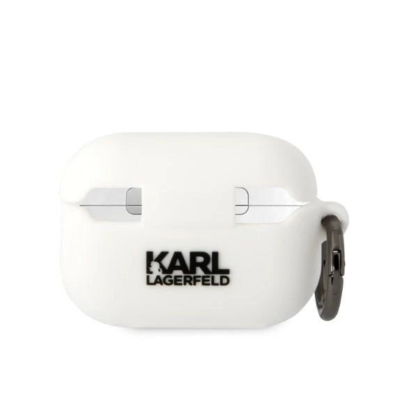 Karl Lagerfeld KLAP2RUNCHH AirPods Pro 2 cover white/white Silicone Choupette Head 3D_1