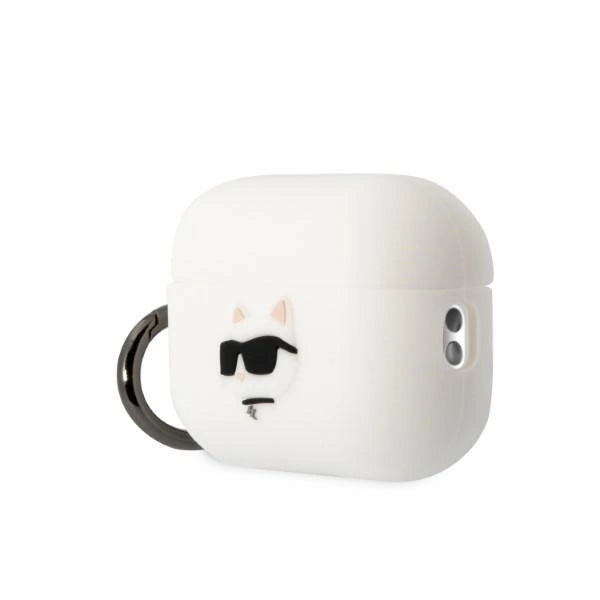 Karl Lagerfeld KLAP2RUNCHH AirPods Pro 2 cover white/white Silicone Choupette Head 3D_2