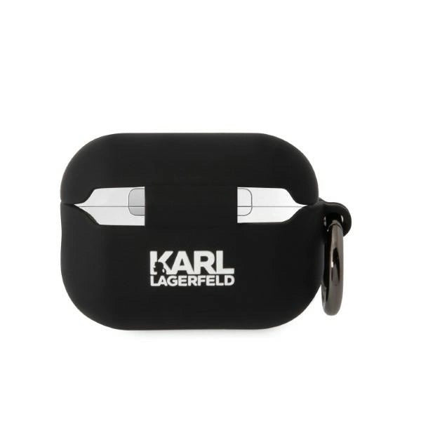 Karl Lagerfeld KLAP2RUNCHK AirPods Pro 2 cover black/black Silicone Choupette Head 3D_1