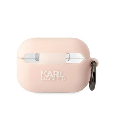 Karl Lagerfeld KLAP2RUNCHP AirPods Pro 2 cover pink/pink Silicone Choupette Head 3D_1