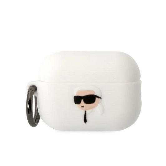 Karl Lagerfeld KLAP2RUNIKH AirPods Pro 2 cover white/white Silicone Karl Head 3D_0