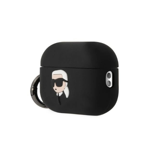 Karl Lagerfeld KLAP2RUNIKK AirPods Pro 2 cover black/black Silicone Karl Head 3D_2