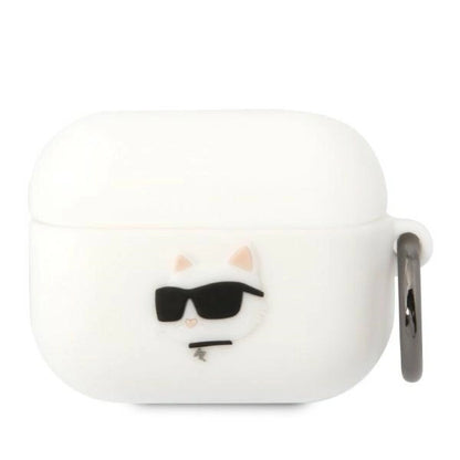Karl Lagerfeld KLAPRUNCHH AirPods Pro cover white/white Silicone Choupette Head 3D_0