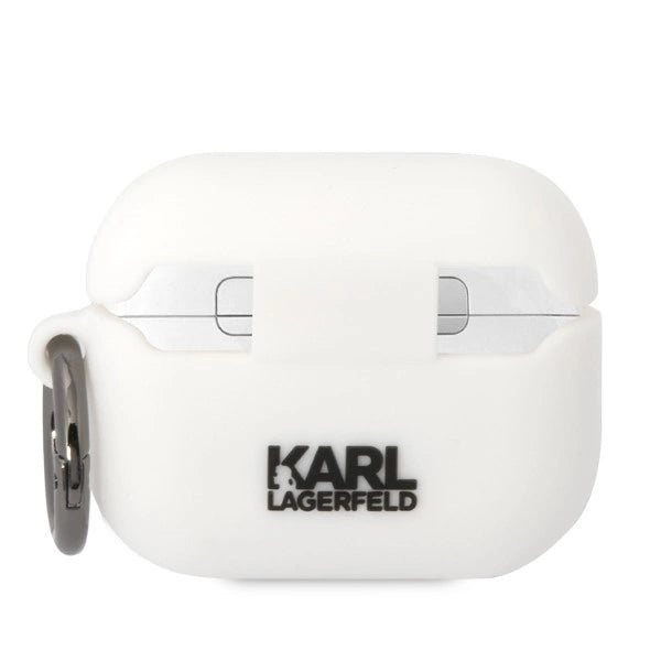 Karl Lagerfeld KLAPRUNCHH AirPods Pro cover white/white Silicone Choupette Head 3D_1