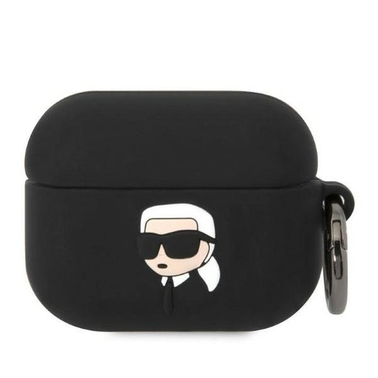 Karl Lagerfeld KLAPRUNIKK AirPods Pro cover black/black Silicone Karl Head 3D_0