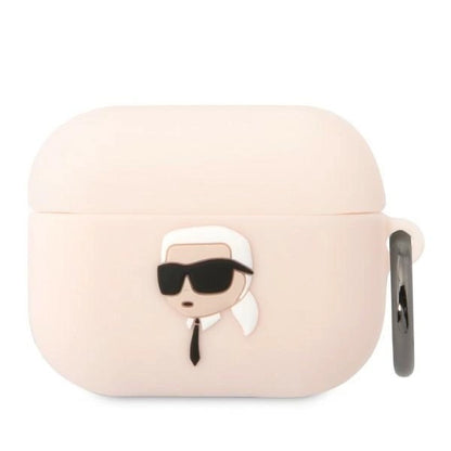 Karl Lagerfeld KLAPRUNIKP AirPods Pro cover pink/pink Silicone Karl Head 3D_0