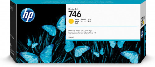 HP 746 300-ml Yellow DesignJet Ink Cartridge cartucho de tinta 1 pieza(s) Original Rendimiento estándar Amarillo_1