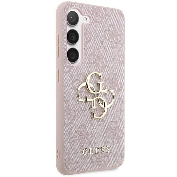 Guess GUHCS23S4GMGPI S23 S911 pink/pink hardcase 4G Big Metal Logo_3