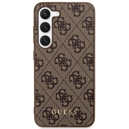 Guess GUHCS23SG4GFBR S23 S911 brown/brown hard case 4G Metal Gold Logo_2