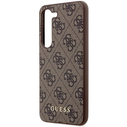 Guess GUHCS23SG4GFBR S23 S911 brown/brown hard case 4G Metal Gold Logo_5