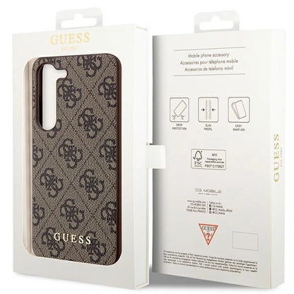 Guess GUHCS23SG4GFBR S23 S911 brown/brown hard case 4G Metal Gold Logo_7
