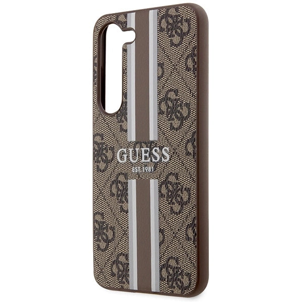Guess GUHCS23SP4RPSW S23 S911 brown/brown hardcase 4G Printed Stripe_5