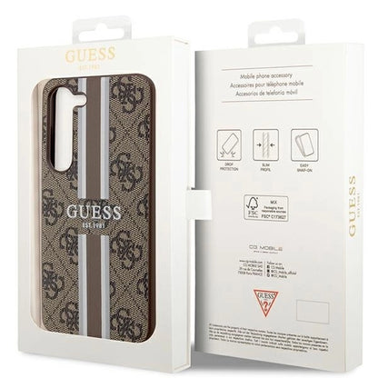 Guess GUHCS23SP4RPSW S23 S911 brown/brown hardcase 4G Printed Stripe_7