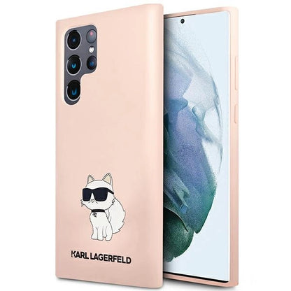 Karl Lagerfeld KLHCS23LSNCHBCP S23 Ultra S918 hardcase pink/pink Silicone Choupette_0