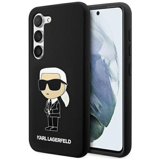 Karl Lagerfeld Silicone Ikonik Case for Samsung Galaxy S23+ - Black_0