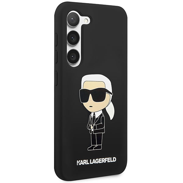 Karl Lagerfeld Silicone Ikonik Case for Samsung Galaxy S23+ - Black_3