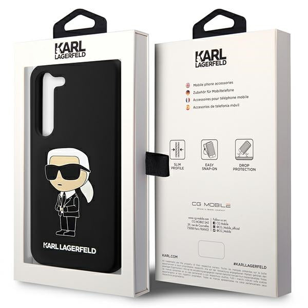 Karl Lagerfeld Silicone Ikonik Case for Samsung Galaxy S23+ - Black_7