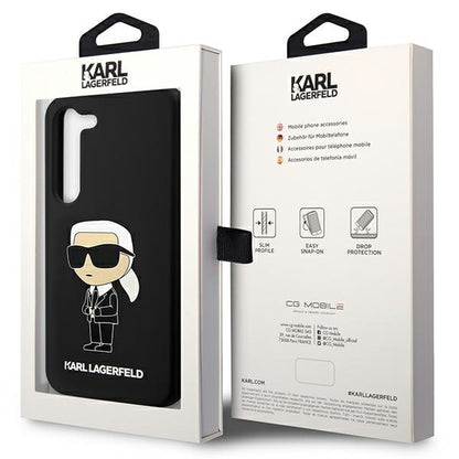 Karl Lagerfeld Silicone Ikonik Case for Samsung Galaxy S23+ - Black_7
