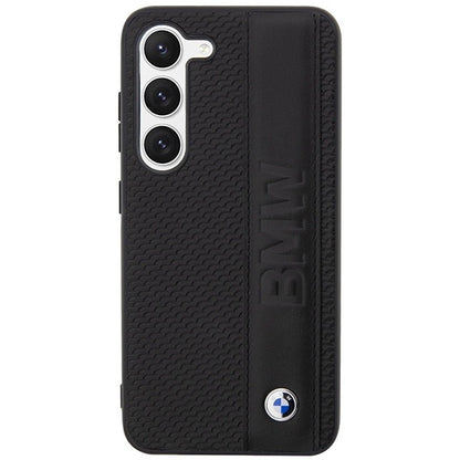 Case BMW BMHCS23M22RDPK S23+ S916 black/black hardcase Leather Textured &amp; Stripe_2