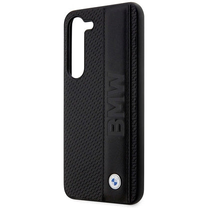 Case BMW BMHCS23M22RDPK S23+ S916 black/black hardcase Leather Textured &amp; Stripe_5