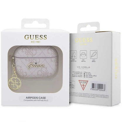 Guess GUAP2G4GSMP AirPods Pro 2 cover pink/pink 4G Charm Collection_3