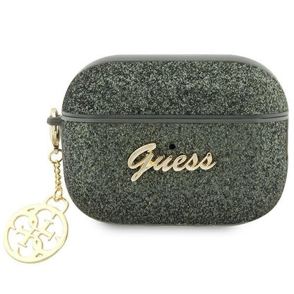 Guess GUAP2GLGSHA AirPods Pro 2 cover green/kaki Glitter Flake 4G Charm_0