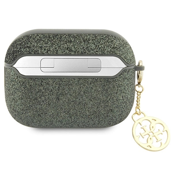 Guess GUAP2GLGSHA AirPods Pro 2 cover green/kaki Glitter Flake 4G Charm_1