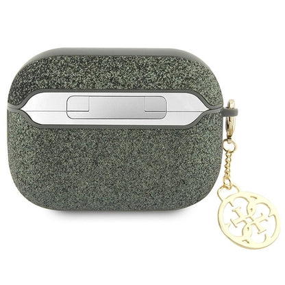 Guess GUAP2GLGSHA AirPods Pro 2 cover green/kaki Glitter Flake 4G Charm_1