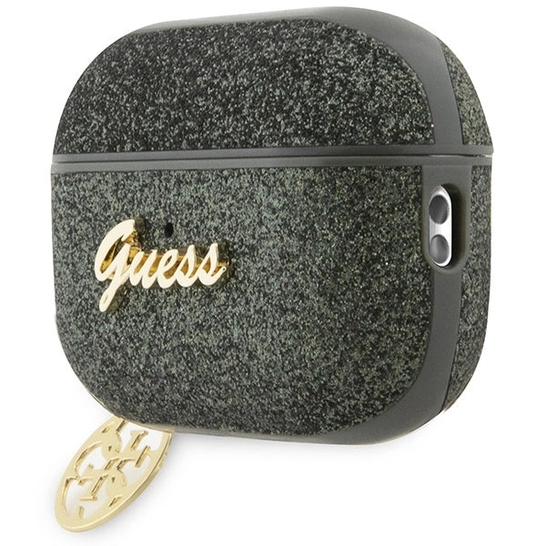 Guess GUAP2GLGSHA AirPods Pro 2 cover green/kaki Glitter Flake 4G Charm_2