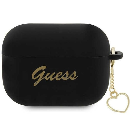Guess GUAP2LSCHSK AirPods Pro 2 cover black/black Silicone Charm Heart Collection_0