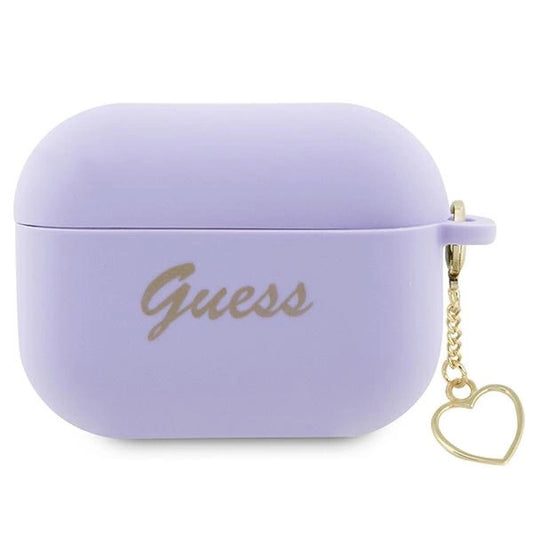 Guess GUAP2LSCHSU AirPods Pro 2 cover purple/purple Silicone Charm Heart Collection_0
