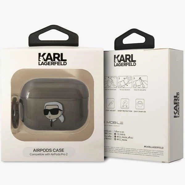 Karl Lagerfeld KKLAP2HNIKTCK Airpods Pro 2 cover black/black Ikonik Karl Lagerfeld_3