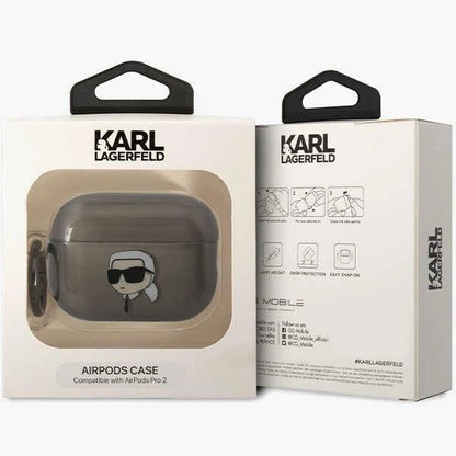 Karl Lagerfeld KKLAP2HNIKTCK Airpods Pro 2 cover black/black Ikonik Karl Lagerfeld_3