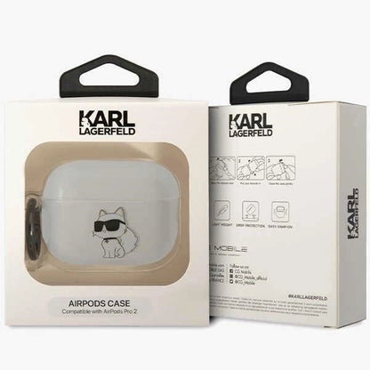 Karl Lagerfeld KLAP2HNCHTCT Airpods Pro 2 cover transparent Ikonik Choupette_3