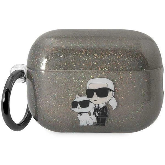 Karl Lagerfeld KLAP2HNKCTGK Airpods Pro 2 cover black/black Gliter Karl&amp;Choupette_0