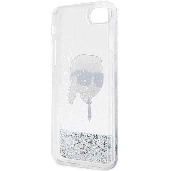 Karl Lagerfeld KLHCI8LNKHCH iPhone 7/8/ SE 2020/2022 silver/silver hardcase Glitter Karl Head_6
