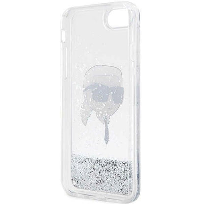 Karl Lagerfeld KLHCI8LNKHCH iPhone 7/8/ SE 2020/2022 silver/silver hardcase Glitter Karl Head_6