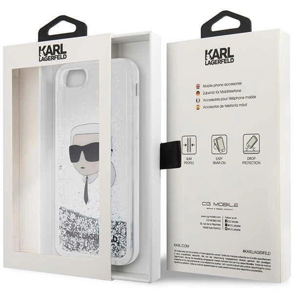 Karl Lagerfeld KLHCI8LNKHCH iPhone 7/8/ SE 2020/2022 silver/silver hardcase Glitter Karl Head_7