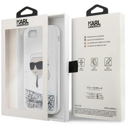 Karl Lagerfeld KLHCI8LNKHCH iPhone 7/8/ SE 2020/2022 silver/silver hardcase Glitter Karl Head_7